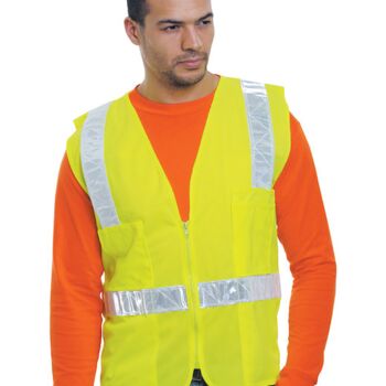 Unisex USA Made 22Surv-R Class 2 ANSI High Vis Surveyor Safety Vest Thumbnail