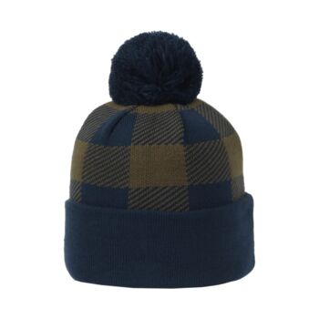 Plaid Watch Cap with Pom Thumbnail