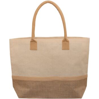 Wanderlust Laminated Jute & Canvas Tote Bag Thumbnail