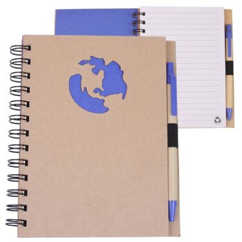 Globe Die Cut Spiral Notebook & Pen 5.875" X 7" Thumbnail