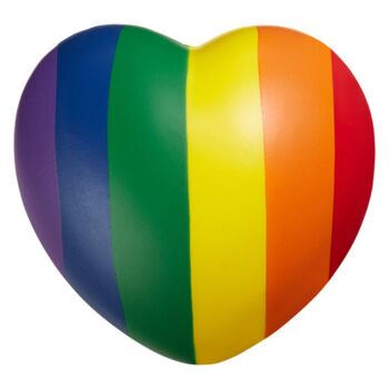 b.free Rainbow Pride Heart Shape Stress Ball Thumbnail
