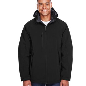 Men's Glacier Insulated Three-Layer Fleece Soft Shell Hood Jacket with Detachable Hood Thumbnail
