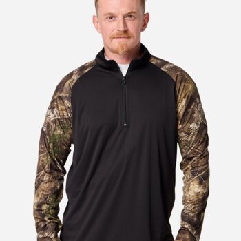 Unisex Realtree® Performance Colorblocked Quarter-Zip Pullover Thumbnail