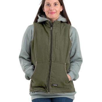 Women's Sherpa-Lined Softstone Duck Vest Thumbnail