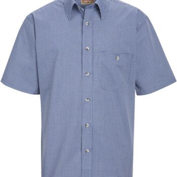 Men's Mini-Plaid Uniform Short Sleeve Shirt Thumbnail