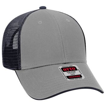 OTTO CAP 6 Panel Low Profile Mesh Back Trucker Hat Thumbnail