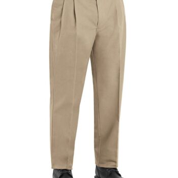 Men's Odd-Extended Sizes Pleated Twill Slacks Thumbnail