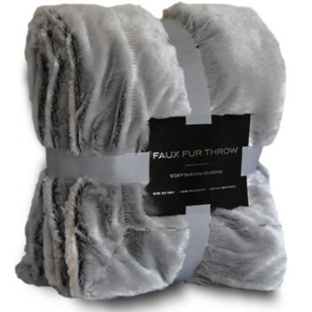 Faux Fur Throw Blanket Thumbnail