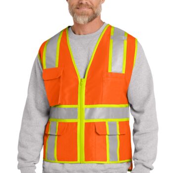 Ansi 107 Class 2 Surveyor Zippered Two Tone Vest Thumbnail